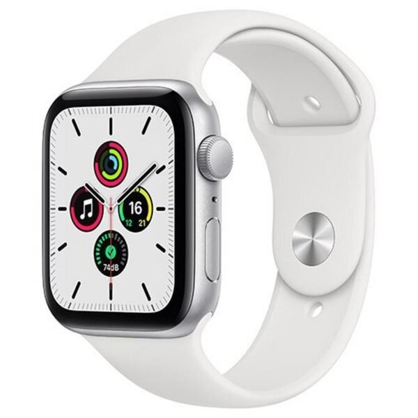 Apple Watch SE GPS, 44mm Silver Aluminium Case with White Sport Band -  Shopup Box